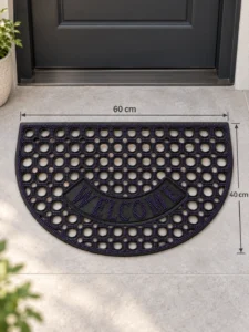 Covoraș de intrare semicircular „Welcome” 40 × 60 cm
