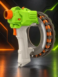 Blaster automat Spiral Bomber cu tambur circular și 32 proiectile moi