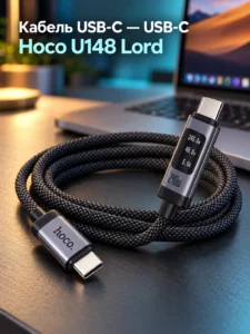Кабель USB-C–USB-C Hoco U148 Lord