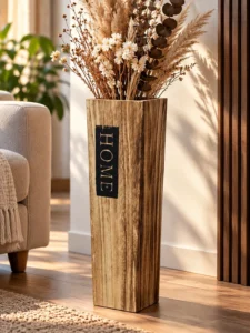 Декоративная деревянная ваза HOME CP-24-239A