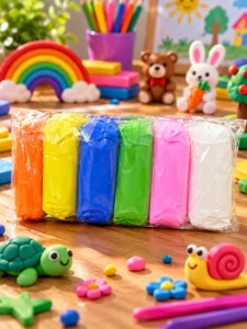 Set plastilină ușoară Super Clay, 6 culori