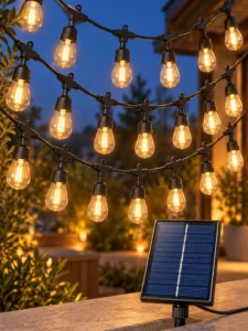 Ghirlandă luminoasă solară cu becuri retro 10 m