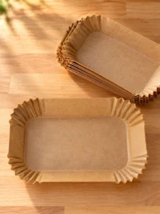 Set 50 forme dreptunghiulare din hârtie pentru friteuză cu aer